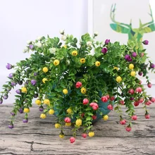Mini Rose Artificial Flower Silk flowers Home Decoration Bouquet For Wedding Party Decor