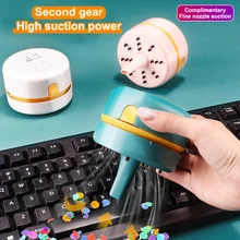 Mini Vacuum Sweeper Dust Collector Detachable Cleaning Tool with Brush Mesh Tabletop Computer Home Kit Supplies for Household