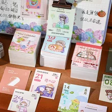 Mini365 Days Desktop Cartoon Paper Calendar Daily Schedule Planner Annual Agenda Organizer Learning Office Tools