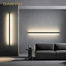 Minimalist LED Long Wall Lamp For Bedroom wall Line Light Brackground Bedside Lamp One Word Light Modern Home Decor Fixtures