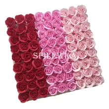 Mix Color 81Pcs/lot Rose Floral Scented Artificial Flower Heads DIY Creative Gifts for Valentine's Day Wedding Party Soap Flower