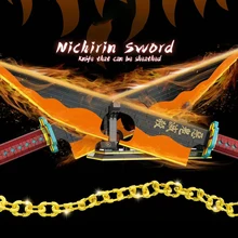 Moc 1478pcs Demon Slayer Kamado Tanjirou Katana Nichirin Sword Building Blocks Anime Action Figures Bricks Toys For Kids Gifts