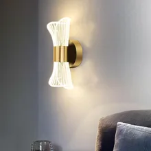 Modern 10W led wall lamp indoor Black and Gold wall lamp Simple Art home decoration Lamp for Bedroom Living Room Stairs Bedside