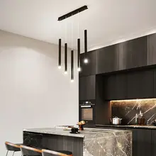 Modern Black Led Pendant Light for Kitchen Dining Room Bar Table Bedroom Ceiling Home Decor Design Hanging Chandelier Lighting