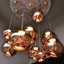 Modern Glass Lava LED Pendant Lights Villa Stairs Ceiling  chandeliers Indoor Lighting Living Room Home Loft Hanging Lamp lustre
