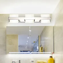 Modern LED Mirror Light  Bathroom Light Does Not Rust Waterproof Stainless Steel Lamp Body 6W 12W 18W 24W AC220V Fixtures