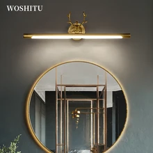 Modern LED Mirror Light for Washroom Makeup Vanity Cabinet Black/Gold Antlers Bathroom Amenities Decor Wall Lamp Indoor Lighting