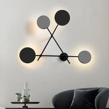 Modern LED Wall Lamp for Living Room Sofa Background Bedroom Bedside Creative Nordic Corridor Aisle Wall Light Interior Lighting