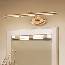 Modern Led Mirror Light 9W46CM Brass Cosmetic Wall Lamp Bathroom Vanity Makeup Dresser Sconce Light Cabinet Lighting Decoration