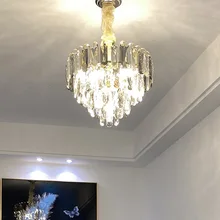 Modern Light Luxury Crystal Balcony Lamp Porch Restaurant Lamp Bar Table Lamp Simple Modern Bedroom Cloakroom Small Chandelier