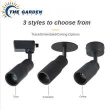 Modern Lighting Track Light Zoomable Adjustable Beam Angle Rail Lamp Spot Clothing Shoes Shop Exhibition Gallery COB Spotlights