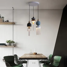 Modern Luxury Pendant Lamps Macaron Glass Metal Lamp Shade LED Design Kitchen Home Design Interior Decor Hanging Lighting