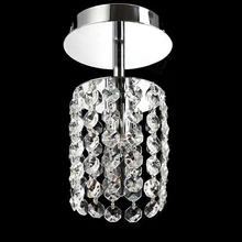 Modern Minimalist K9 Crystal Ceiling Lamp Corridor Decoration LED Hardware Clear Octagonal Beads Crystal E14 Bulb Lighting