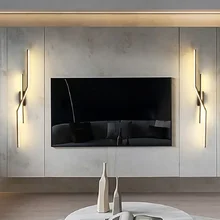 Modern Simple Led Wall Lights Strip Light Indoor Lighting For Bedroom Bedside Living Room Background Wall Sconce Home Decor