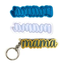 Mother's Day Pendant Epoxy Resin Mold Keychain Jewelry Pendant Silicone Mould DIY Crafts Casting Tools