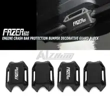 Motorcycle 25mm Engine Crash bar Protection Bumper Decorative Guard Block FOR YAMAHA FAZER600 FAZER 600 2004 2005 2006 2007 2008