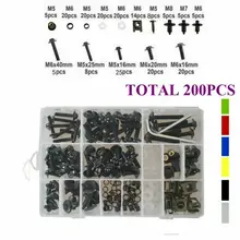 Motorcycle Accessories 200x Fairing Body Bolts Kit Screws Clip For YAMAHA YZF R6 R6S 1999-2019