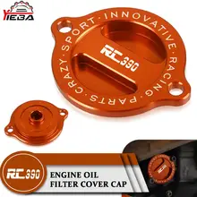 Motorcycle Aluminum Engine Oil Filter Cover Cap Engine Tank Covers Oil Cap For RC390 RC 390 2014 2015 2016 2017 2018 2019 2020