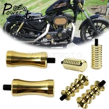 Motorcycle Brass Shifter Peg Shift Lever Peg Foot Rest Toe Shifts Peg For Harley Sportster XL883 1200 883R 883L 48 72 Cafe Racer