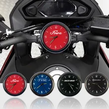 Motorcycle Decoration Clock Scooter Outdoor Luminous Stick-On Quartz Watch For Frera Fusi Ghezzi Brian Gilera Laverda Magni