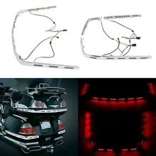 Motorcycle Rear Trunk or Saddlebags Trim Cover LED Lights For Honda Goldwing GL1800 2001-2011 2010 2009 2008 2007 2006 2005 2004