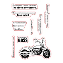 Motorcycle Transparent Clear Silicone Stamp/Seal for DIY scrapbooking/photo album Decorative clear stamp