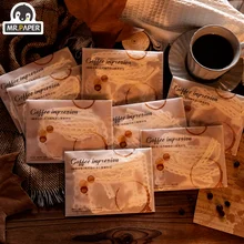 Mr. Paper 8 Styles 30pcs/bag Vintage Coffee Material Paper Creative Notes Scrapbook Decoration Writing Card Stock