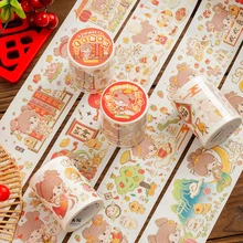 Mr. Paper Cartoon Characters Washi Paper Tape Cute Stickers Kawaii Washi Tape Handbook Decoration Stationery Art Supplies