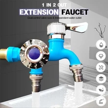 Multi-function Faucet Kitchen Sink Faucet Double Water Outlet Dual Control Multi-function Faucet For Kitchen Garden gass