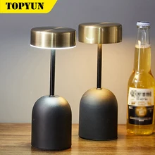 Mushroom Light Cordless Table Lamp Bar led rechargeable Desk lamp for living room metal hotel restaurant desk lamp for bedroom