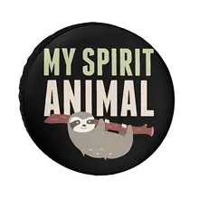My Spirit Animal Sloth Universe Exploration Tire Covers Wheel Cover Protectors Weatherproof UV Protection Spare Tire