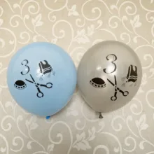 My Upsherin Decorations Silver Yarmulka Tzitzis Scissor Balloons Judaism Boy Age 3 Years Birth First Haircut Halaka Party Decor
