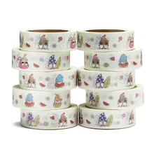 NEW 10pcs/Lot 15mm x 10m Funny Gnome Summer Cartoon Washi Tape Scrapbook Paper Masking Adhesive Washi Tape  Stationery Stickers