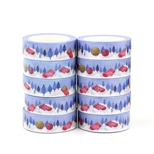 NEW 10pcs/Lot Decorative Cute Snowing day Washi Tapes Japanese Paper Scrapbooking Planner Adhesive Masking Tape Papeleria