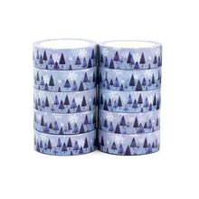 NEW 10pcs/Lot Decorative Snowflakes Trees Christmas Washi Tapes DIY Scrapbooking Planner Adhesive Masking Tape Cute Stationery