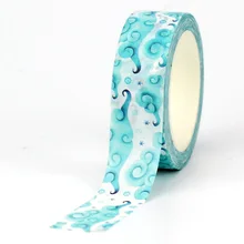 NEW 1PC 10M Decorative Blue Clouds Washi Tape for Scrapbooking Journal Adhesive Masking Tape Cute Stationery