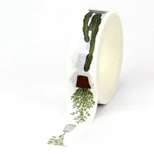 NEW 1PC 10M Decorative Cute Cactus Plants Japanese Paper Washi Tape Journaling Adhesive Masking Tape Stationery