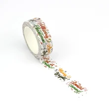 NEW 1PC Decorative Merry Christmas Character Washi Tape for Scrapbooking Adhesive Masking Tape Cute Stationery