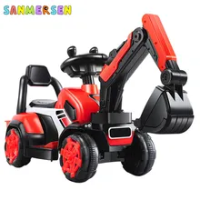 NEW Baby Large Excavator Toys Balance Walker Car Baby Ride On Car Simulation Electric Excavator Manual Walker Scooter 4 Wheels