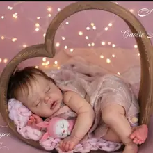 NPK 22inch Reborn Doll Kit Alexis Sleeping Baby Girl Unpainted DIY Doll Parts