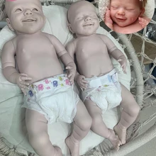 NPK Clearance DIY Full body Popular reborn doll kit sleeping April smiley face fresh color unpainted unfinished doll parts