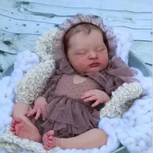NPK Ready To Ship 20inch Reborn Doll Kit Laura Unfinished DIY Doll Parts with cloth Body  Fresh Color