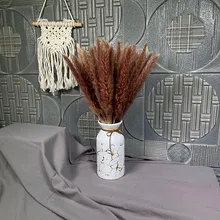 Naturally Air-dried Small Reeds  Natural Whiskers Immortal Dried Flowers  Wedding Materials 30 Pcs/Bundle