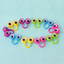 New 10 Pcs Eye Finger Puppets Eye Rings Kids Baby Toys Gift Slime Accessories