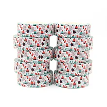 New 10pcs/set 15MM*10M Red and Black Hat Gloves Trees Washi Tape stickers DIY Scrapbooking Masking Tape School Office Supply