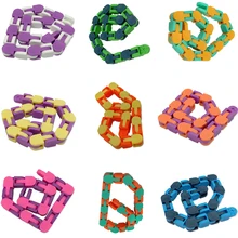 New 48 Knots Wacky Tracks Fidget Antistress Chain Toy For Children Bike Chain Stress Relief Bracelet Adults Sensory Toy Gifts