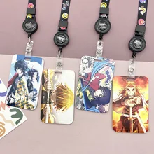 New Anime Demon Slayer ABS Card Cover Student Campus Outdoor Anti-lost Hanging Neck Bag Card Holder Lanyard ID Card Shell Toys