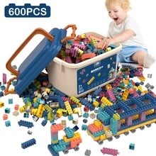 New Big Size DIY Montessori Building Blocks Toy Colorful Creative Bulk Bricks Early Educational Toys for Kids Baby Gift