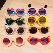 New Children Sunglasses Kids Polarized Sun Glasses LOVE Heart Boys Girls Glasses Fashion Eyewear