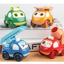 New Kids Toy Q Cute Inertia Car Set Anti-collision Anti-fall Inertial Engineering Work Car Boy And Girl Gift Ornament